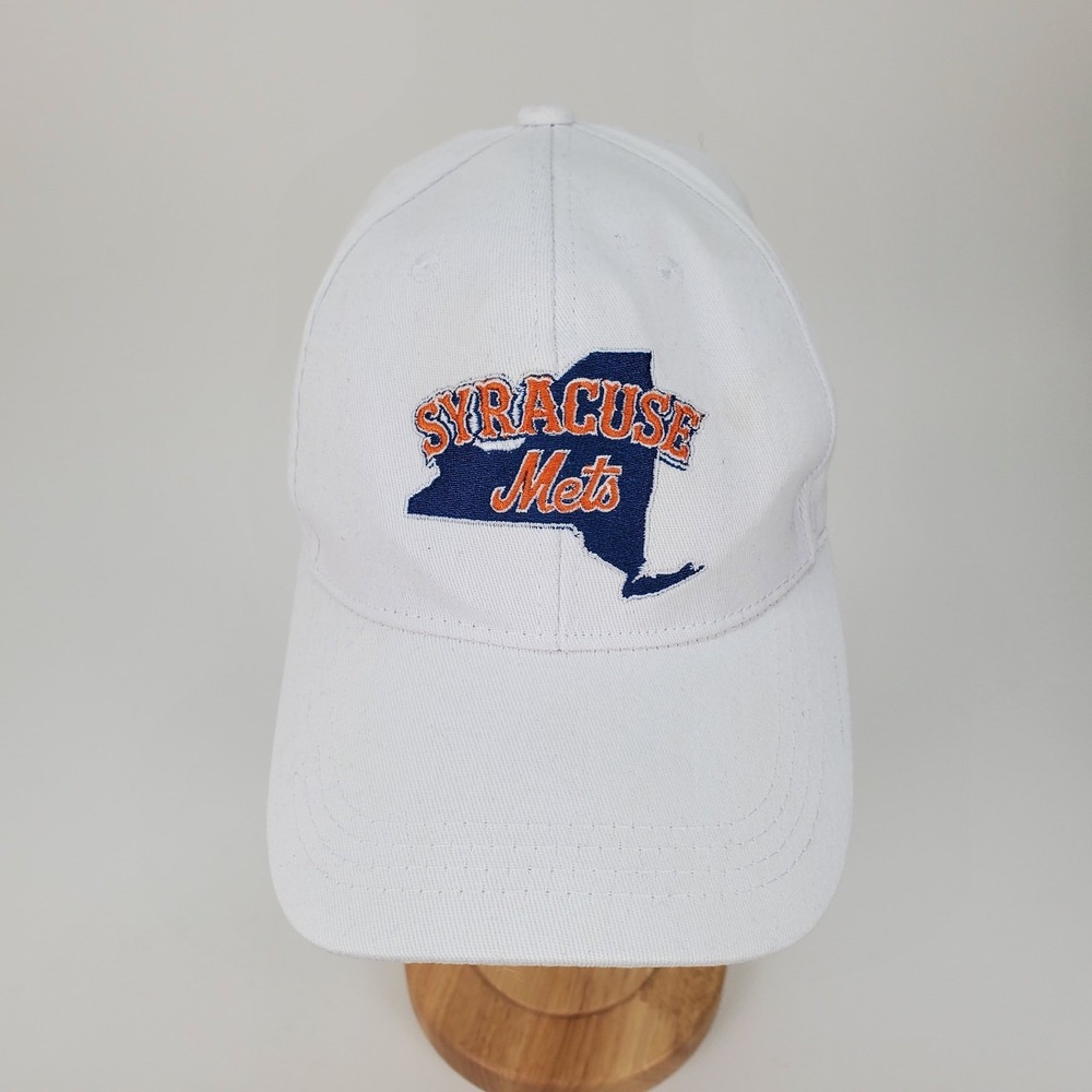 Syracuse Mets Baseball Hat White Snapback Cap Upstate Cancer Center NY State